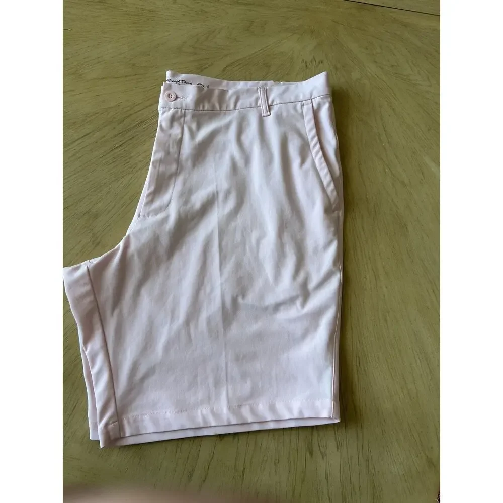 lot 2 straight down Golf Shorts mens 42 Pink & Navy Blue Preppy Stretch Casual